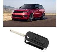 Broco Automobile Locksmith 3 Button Smart Remote, Folding Flip Key Fob Case Blade Cover Shell Fit for Land Rover Discovery