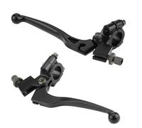 Broco Bike Clutch Lever,Pit Bike Folding Clutch Lever Ridged Silver, 22mm 7/8in Handlebar Folding CLU-tch Le-ver with Perch for 50CC - 125CC Dirt Pit Bike