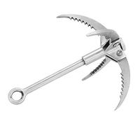 Broco grapple hook survival equipment, stainless steel folding grapple hook climbing claw fishing grapple hook survival tool equipment