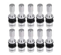 Broco Metal Tyre Valve, 10pcs TR43E Motorcycle Tubeless Tire Valve Stems with Dust Cap