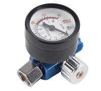 Broco Spray Gun Air Gauge, Universal BSP 1/4'' Spray Gun Regulator Auto Air Adjusting Valve Regulator, Air Pressure Regulator Pressure Gauge Pneumatic Tool Accessory