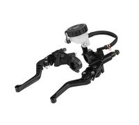 Broco Universal 7/8"" Motorcycle Brake Clutch Levers Master Cylinder Reservoir 22mm Handlebar Brake Master Cylinder Black for Motorcycle Lever