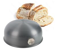 Brod & Taylor Baking Shell (Boule), Ultra-Light Alternative to Bread Cloche/Dutch Oven, No Preheating Needed, Sourdough Baking Shell for Crispy Crust and Even Baking, Easy to Clean, Aluminium, Grey