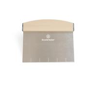 Brod & Taylor Dough Scraper with 25 mm Markings, Non-Slip Rubber Handle, Dough Cutter for Home-Kitchen Baking (15.2 cm x 13.3 cm Surface), 100% Dishwasher Safe Bench Scraper