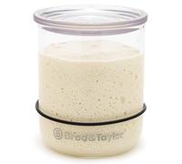 Brod & Taylor Small Sourdough Starter Jar, Durable Borosilicate Glass Starter Jar, Loose Lid Allows Your Starter to Breathe, 330 ml Capacity, Easy Cleaning, Marker & Scale to Measure Sourdough Growth