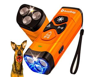 BrodBay Dog Bark Deterrent Device, 3X Ultrasonic Anti Barking, 6 Training Modes 23 FT Range Barks No More Indoors Outdoors Behavior Correct Safe & Human Rechargeable Compact Bark Control for Dogs