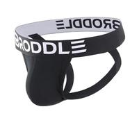 BRODDLE Men's Jockstrap Underwear Active Athletic Supporters Elastic Waistband Jock Straps Male Black