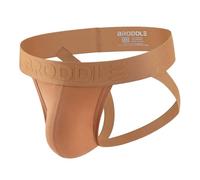 BRODDLE Men's Jockstrap Underwear Active Athletic Supporters Elastic Waistband Jock Straps Male Light Brown