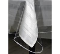 BRODER MFG. INC. Tablecloth Protector Crystal Clear Vinyl (60"x90" Oval) | Thick, Durable Clear Table/Tablecloth Protector | Perfect for Parties, Special Occasions, Gatherings, and Everyday Use