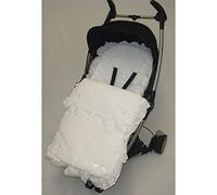 Broderie Anglaise Footmuff/Cosy Toes Compatible with Chicco Snappy Echo White