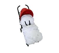 Broderie Anglaise Footmuff/Cosy Toes Compatible with I'Candy Strawberry Pear - White with Black Slot Lace