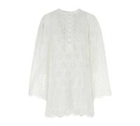 Broderie Anglaise Mini Dress, female, Chloé, Tunics, White, XS, Blouses & Shirts XS