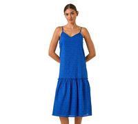 Broderie Frill Tiered Midi Dress Roman Navy 20