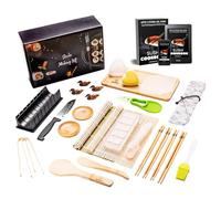 Brodevet 2026 New Sushi Kit, 29 Pieces Including Practical Guide, Cookbook, Recipe Book, Professional Sushi Kit, DIY for Beginners, with Placemats, Japanese Chopsticks and Rice Mould