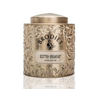 Brodies Scottish Breakfast Loose Leaf Tea Caddy Gift Tin (125g) - The traditional early morning drink, rich and refreshing with a deep rounded flavour.