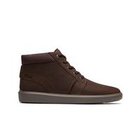 Brodin Mid Dark Brown Leather Ankle Boots Clarks Brown 9-Standard Fit