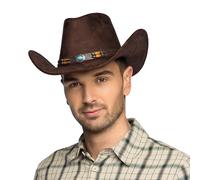 Brody Brown Cowboy Cowgirl Hat Western Rodeo Fancy Dress Accessory