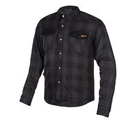 BROGER Men's Alaska Motorcycle Shirt, Black/Grey, L