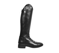 Brogini Childrens/kids Como Piccino Star Leather Long Riding Boots Black (3.5 Uk)