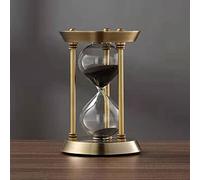 Brogtorl Metal Brass Hourglass Sand Clock Timers1 3 5 10 15 30 Minute,Glass Sandglass Clock,unique Creative Keepsake Gift,Living Room Office Decoration