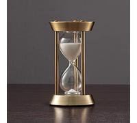 Brogtorl Metal Brass Hourglass Sand Clock Timers1 3 5 10 15 30 Minute,Glass Sandglass Clock,unique Creative Keepsake Gift,Living Room Office Decoration