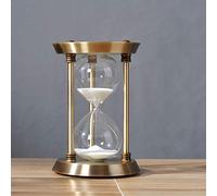 Brogtorl Metal Brass Hourglass Sand Clock Timers1 3 5 10 15 30 Minute,Glass Sandglass Clock,unique Creative Keepsake Gift,Living Room Office Decoration