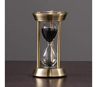 Brogtorl Metal Brass Hourglass Sand Clock Timers1 3 5 10 15 30 Minute,Glass Sandglass Clock,unique Creative Keepsake Gift,Living Room Office Decoration
