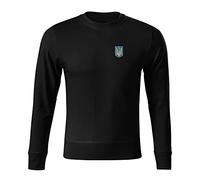 BroiderStudio Coat of Arms Ukrainian Fight Black Embroidered Original Logo Sweatshirt Premium Class Unisex Size M