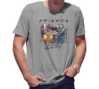 BroiderStudio Friends Horror Movies Stephen King Men's Grey T-Shirt Size XL