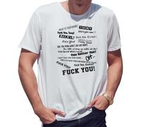 BroiderStudio Fuck You Tony and Ezekiel Meme Men's White T-Shirt Size L