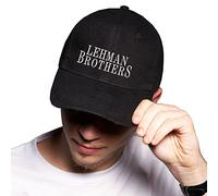 BroiderStudio Lehman Brothers Risk Management Department Black Baseball Delta Cap Adjustable Unisex Original Embroidered Urban Logo