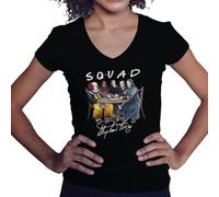 BroiderStudio Squad Horror Movies Inspired by Stephen King Book Signature Women's V-Neck Shirt