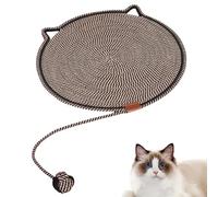 BROIEEN Celery Pets Dual Scratching Pad, Scratching Pads for Indoor Cats, Natural Cotton Rope Cat Scratching Pad Mat, Dual Scratching Pad for Catswith Cat Toy (black,42cm)