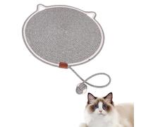 BROIEEN Celery Pets Dual Scratching Pad, Scratching Pads for Indoor Cats, Natural Cotton Rope Cat Scratching Pad Mat, Dual Scratching Pad for Catswith Cat Toy (grey,50cm)