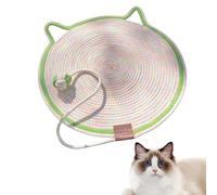 BROIEEN Celery Pets Dual Scratching Pad, Scratching Pads for Indoor Cats, Natural Cotton Rope Cat Scratching Pad Mat, Dual Scratching Pad for Catswith Cat Toy (Gradient,42cm)
