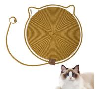 BROIEEN Celery Pets Dual Scratching Pad, Scratching Pads for Indoor Cats, Natural Cotton Rope Cat Scratching Pad Mat, Dual Scratching Pad for Catswith Cat Toy (brown,50cm)