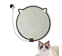 BROIEEN Celery Pets Dual Scratching Pad, Scratching Pads for Indoor Cats, Natural Cotton Rope Cat Scratching Pad Mat, Dual Scratching Pad for Catswith Cat Toy (white,50cm)