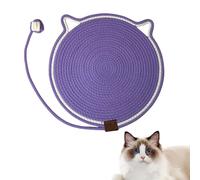 BROIEEN Celery Pets Dual Scratching Pad, Scratching Pads for Indoor Cats, Natural Cotton Rope Cat Scratching Pad Mat, Dual Scratching Pad for Catswith Cat Toy (purple,42cm)