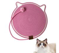 BROIEEN Celery Pets Dual Scratching Pad, Scratching Pads for Indoor Cats, Natural Cotton Rope Cat Scratching Pad Mat, Dual Scratching Pad for Catswith Cat Toy (pink,42cm)