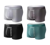 BROIEEN Men's Massage Magnetic Therapy Underwear, Magnetic Underwear, menmen's Energetic Massage Magnetic Therapy Underwear,Energy-Field-Therapy Men's Underwear (4pcs-a,Large)