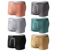 BROIEEN Men's Massage Magnetic Therapy Underwear, Magnetic Underwear, menmen's Energetic Massage Magnetic Therapy Underwear,Energy-Field-Therapy Men's Underwear (6pcs,4XL)