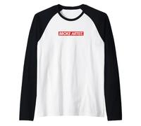 Broke Artist Minimalist Typography Creative Lifestyle Raglan Baseball Tee