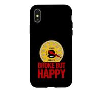 Broke But Happy Funny Speedometer Car Enthusiast Racing Case for iPhone X/XS
