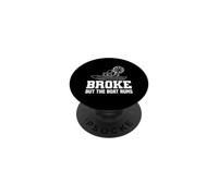 Broke But The Boat Runs Airboat Funny Airboating Swamp PopSockets Adhesive PopGrip