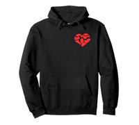 Broken Affection | Abstract Red Balance Pullover Hoodie