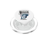 Broken Arm Recovery Funny I Fought A Shark Cast PopSockets PopGrip for MagSafe