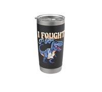 Broken Arm Recovery Kids Boys Dinosaur A T-Rex Bit My Arm Stainless Steel Insulated Tumbler