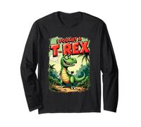 Broken Arm Recovery Kids Cartoon Dinosaur I Fought A T-rex Long Sleeve T-Shirt