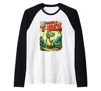 Broken Arm Recovery Kids Cartoon Dinosaur I Fought A T-rex Raglan Baseball Tee