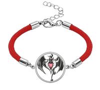 Broken Armor Love Heart Huge Wings Lucky Red String Bracelet Rope Bracelet Handmade